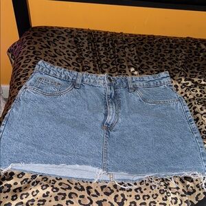Cotton On Light Blue Denim Skirt